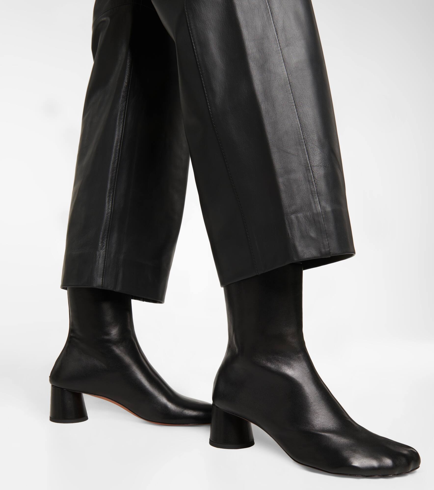Sculpt leather ankle boots - 4