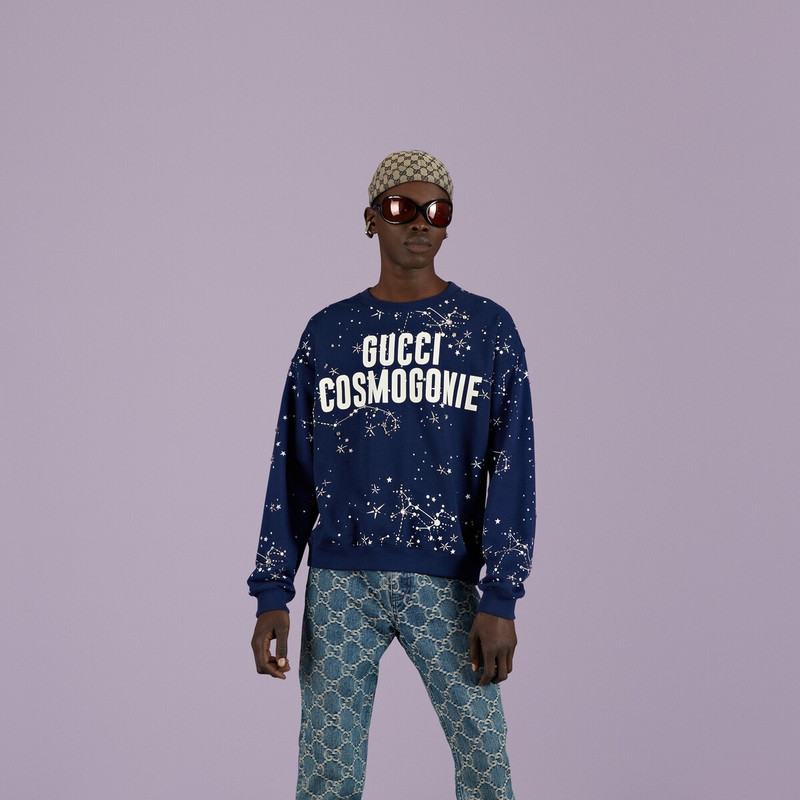 GUCCI 'Cruise 2023 Gucci Cosmogonie' cotton jersey sweatshirt