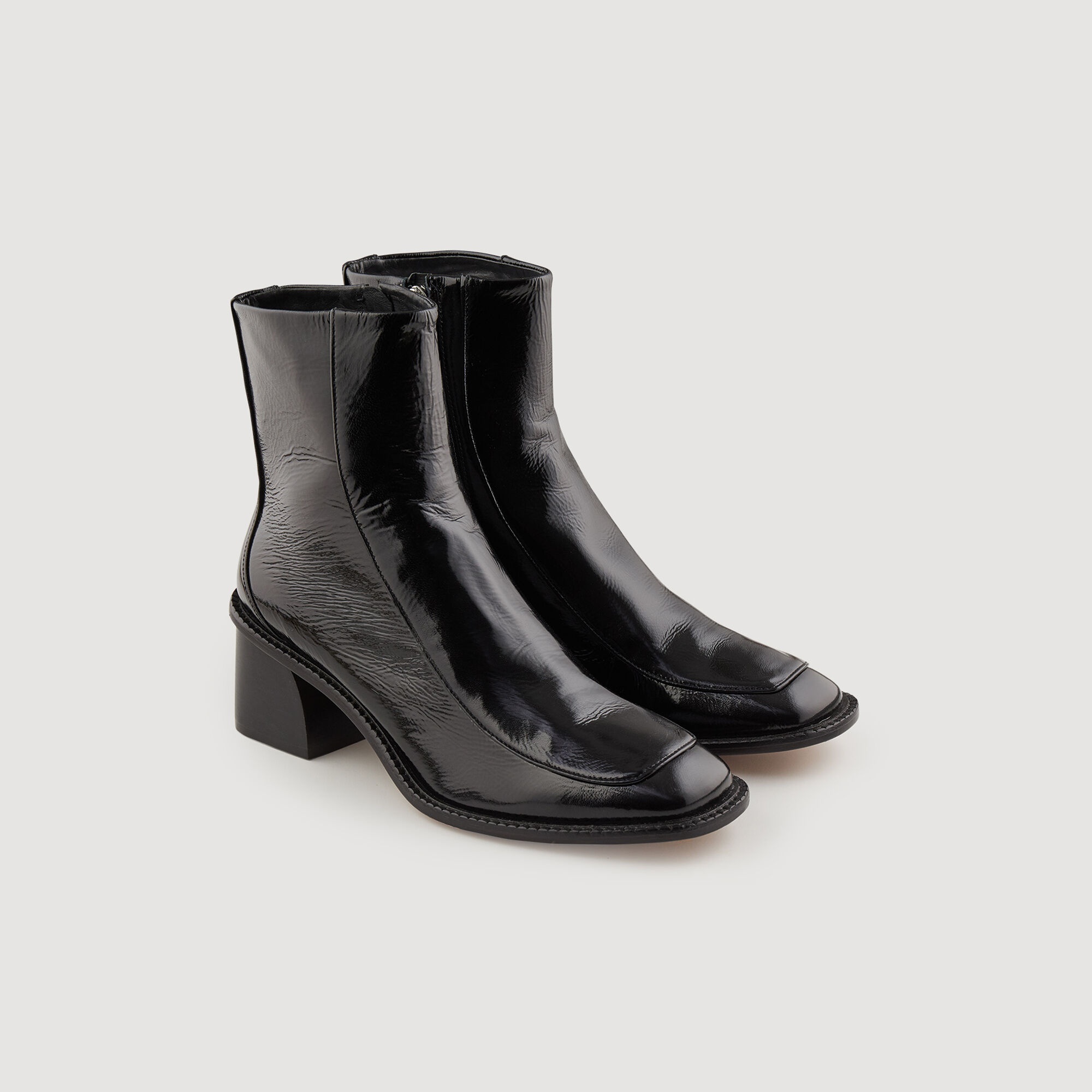 PATENT LEATHER BOOTS WITH HEEL - 3