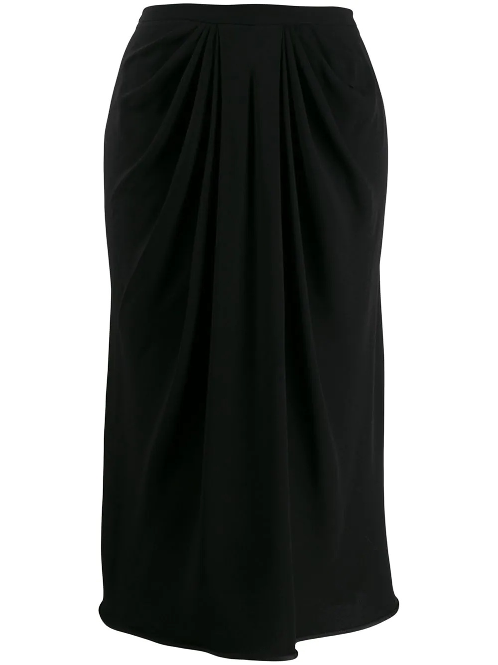 draped midi skirt - 1