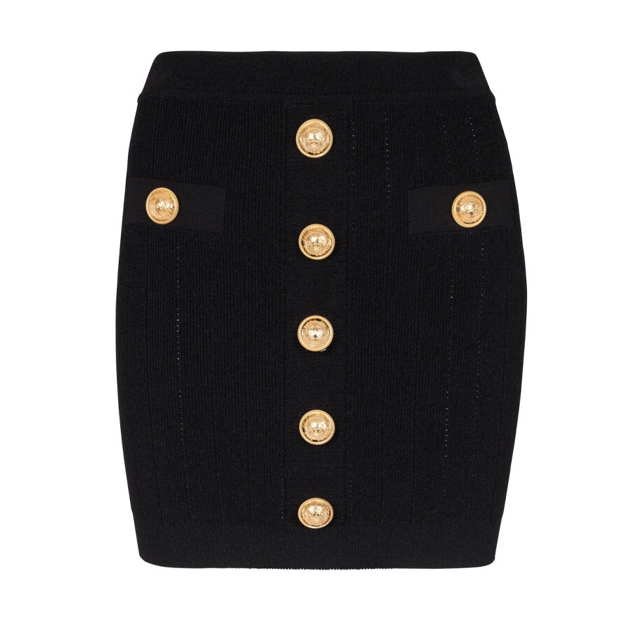 Balmain High-Waist Knitted Miniskirt - 5