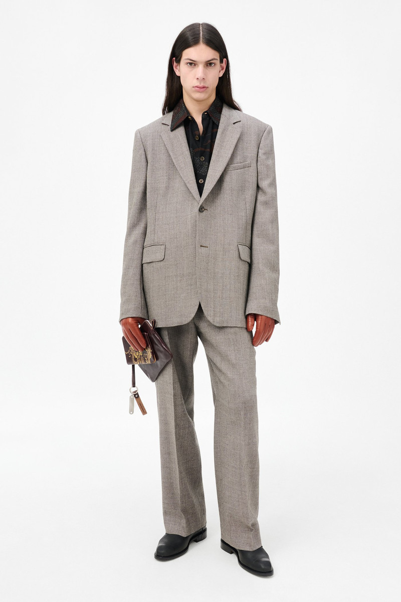 Our Legacy Our Legacy Ceremony Blazer Brown Natural Herringbone outlook