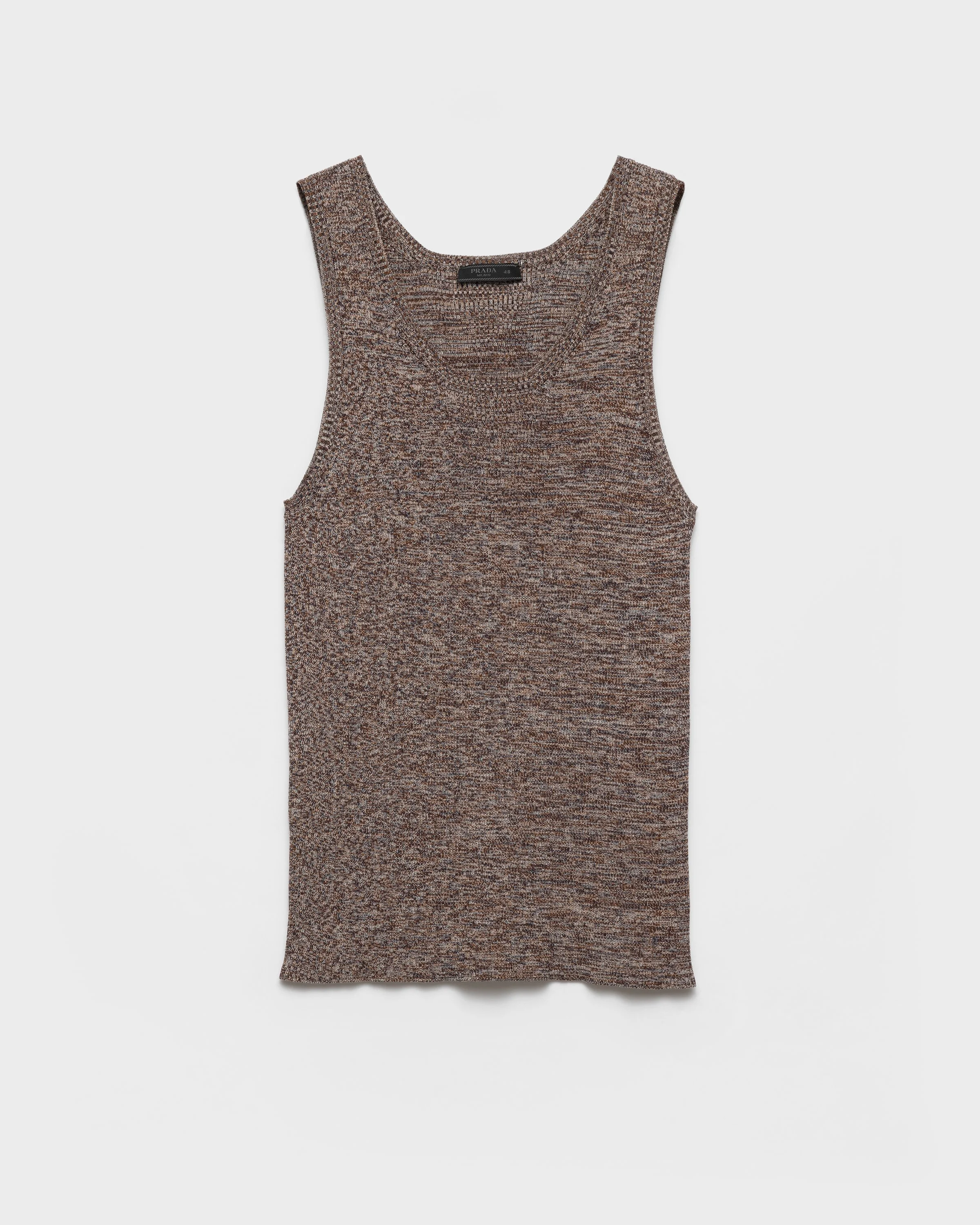 Cotton knit tank top - 1