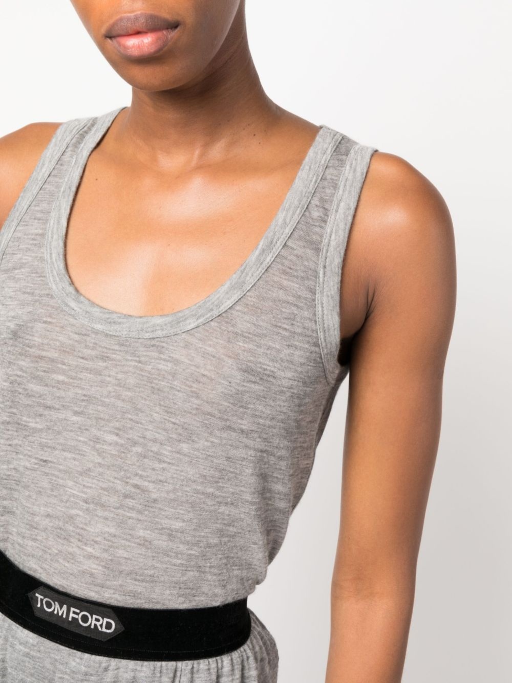 mÃ©lange cashmere tank top - 5