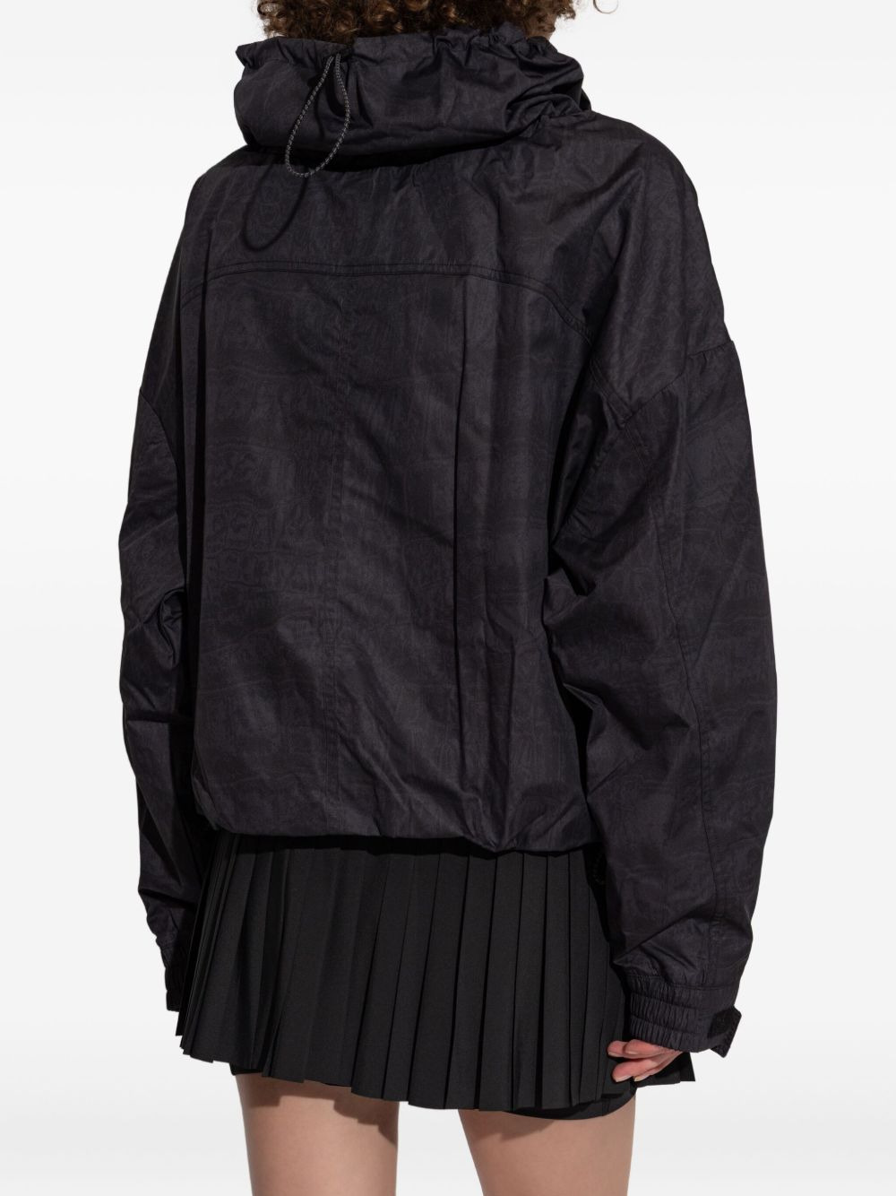 drawstring high-neck jacket - 4