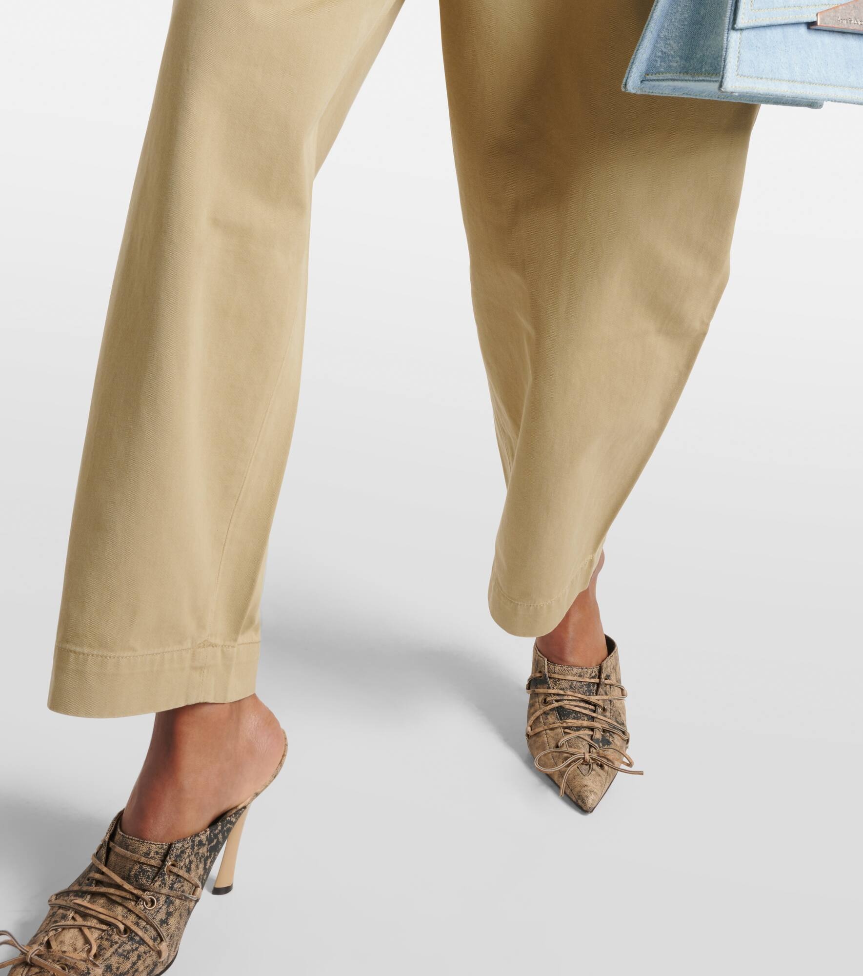 Becker wide-leg cotton twill chinos - 5