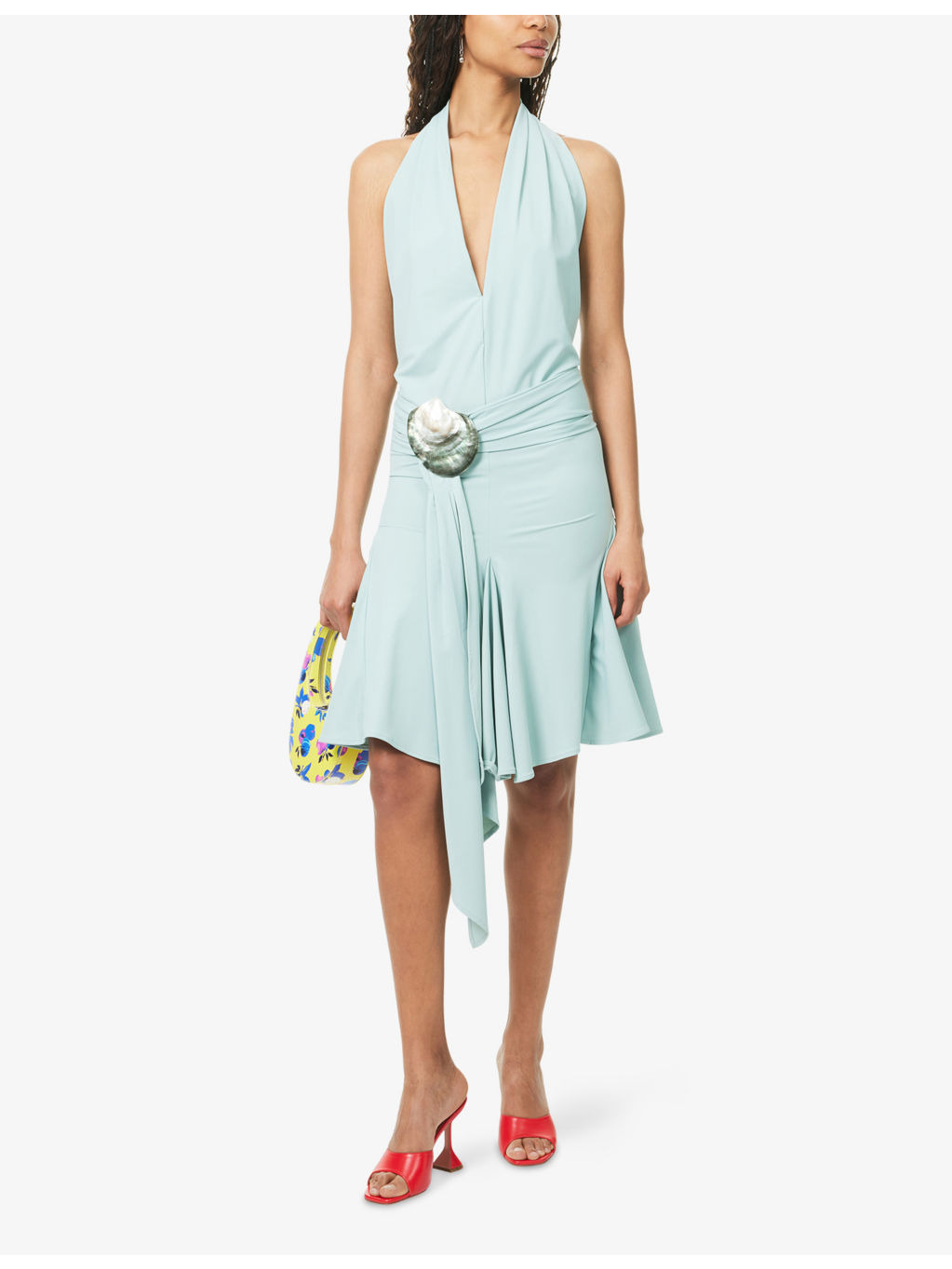Sash Belt Stretch-Jersey Mini Dress - 2