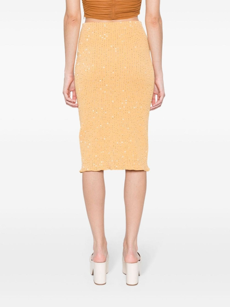 sequin-embellished knitted skirt 4