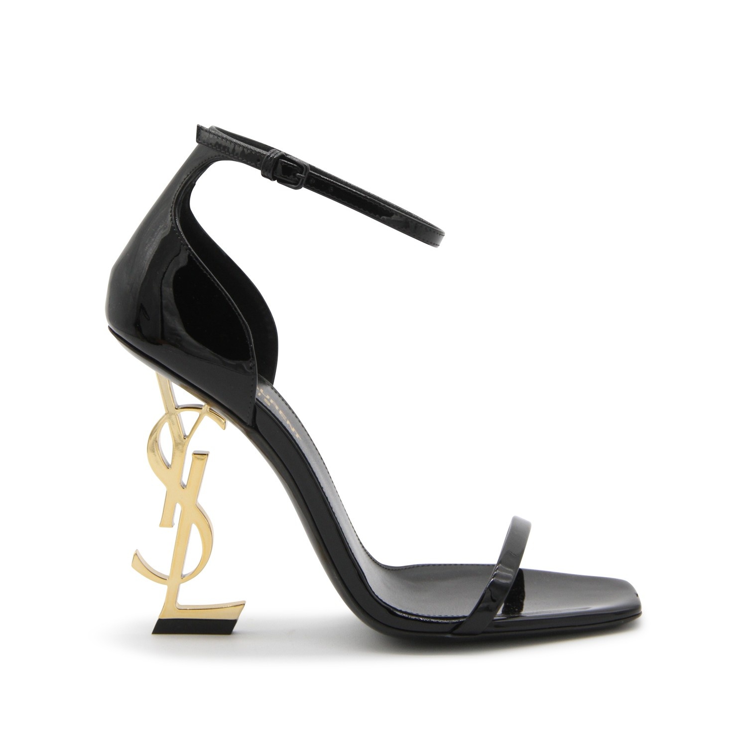 BLACK VYNIL OPIUM SANDALS - 1