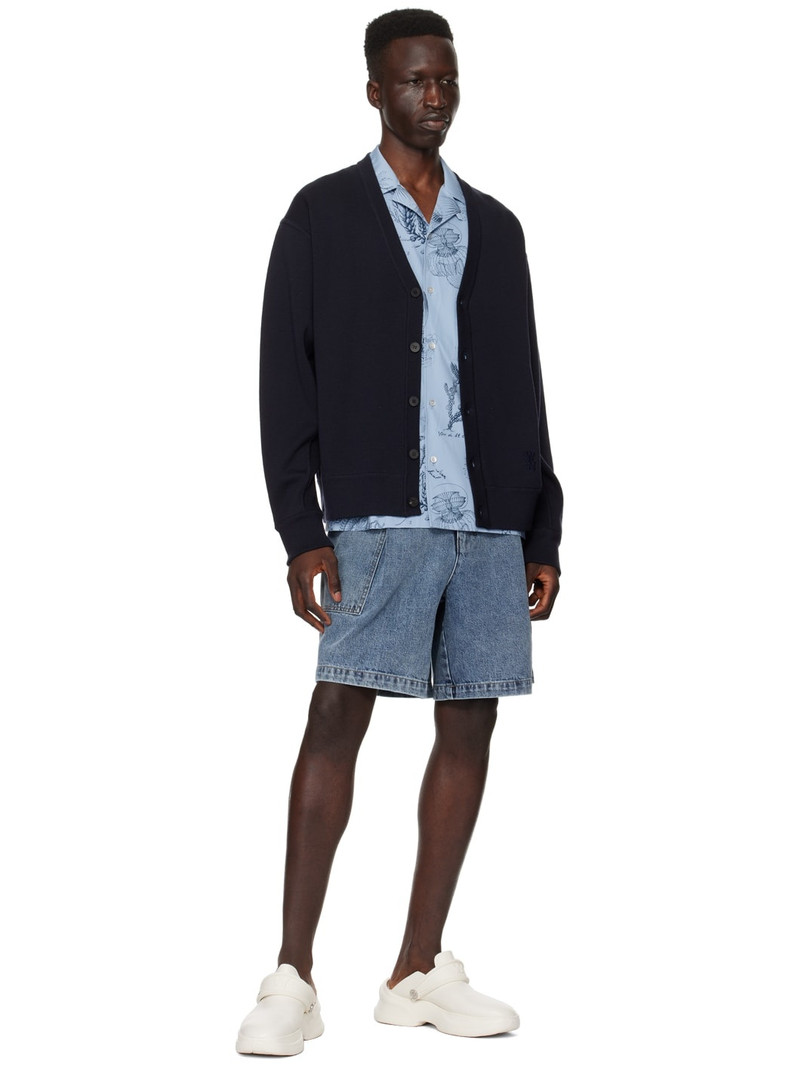 Wooyoungmi Blue Faded Denim Shorts outlook