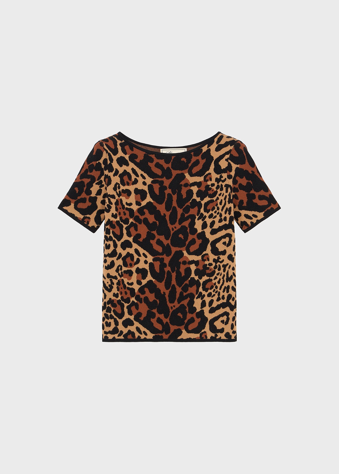 ANIMALIER PRINT VISCOSE SWEATER - 1