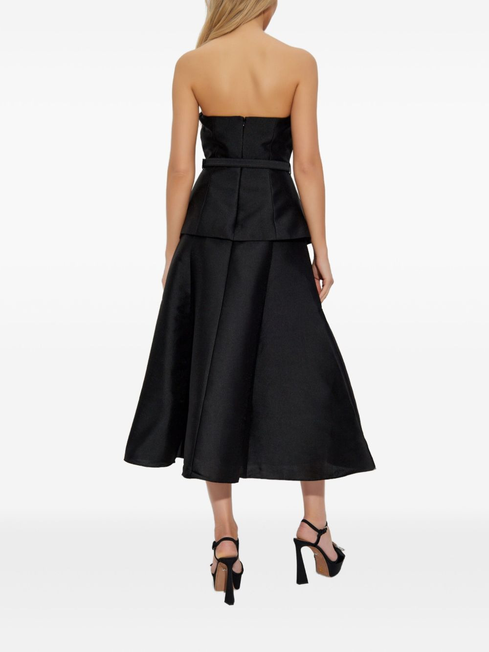 belted buckle-detail dress - 3