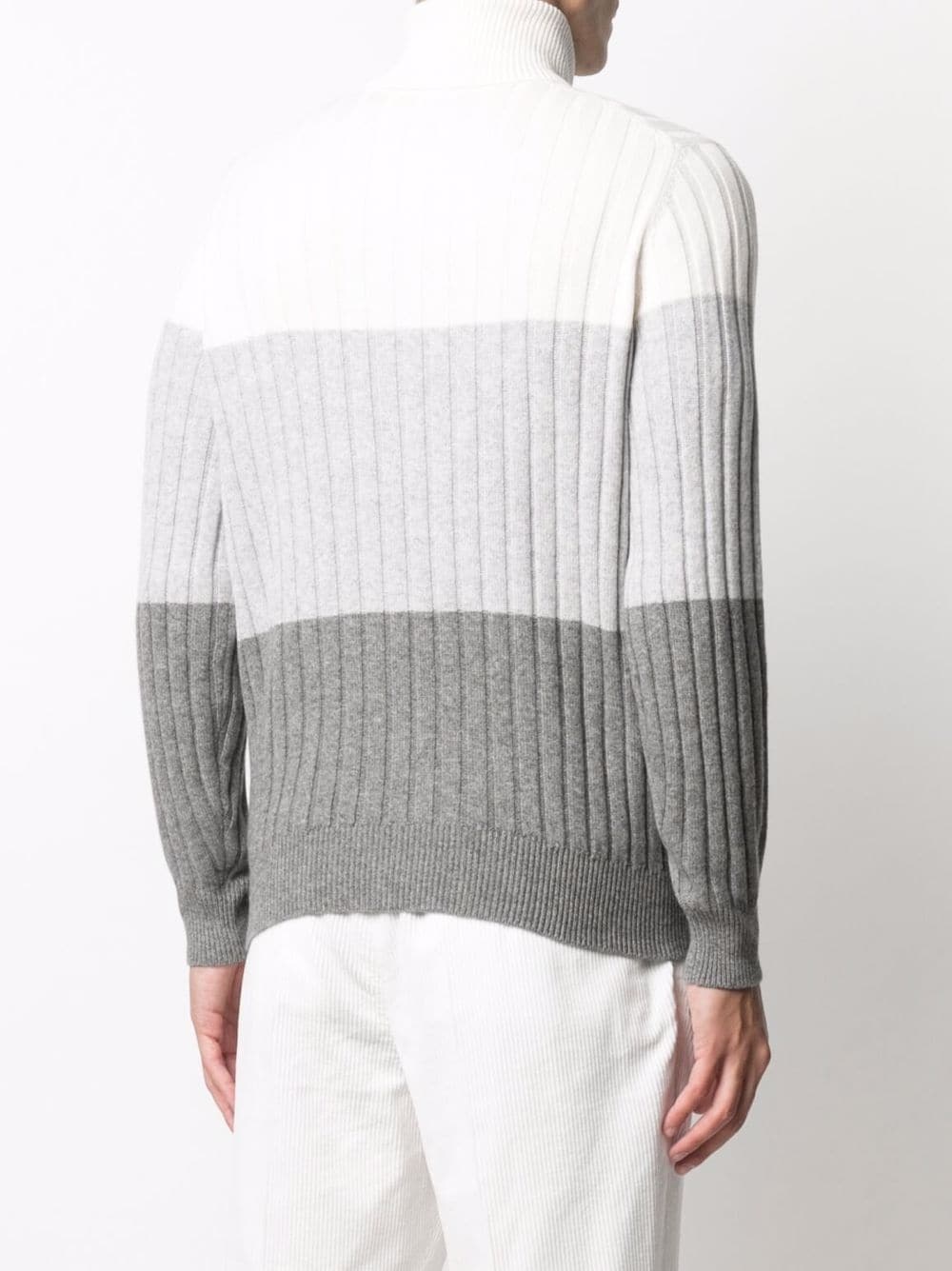 ribbed colour-block jumper - 4