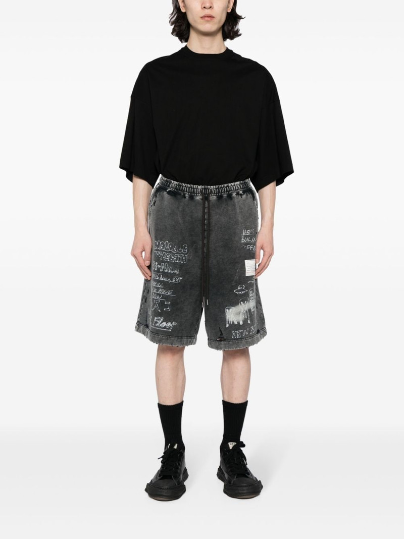Maison MIHARAYASUHIRO graphic-print cotton shorts outlook