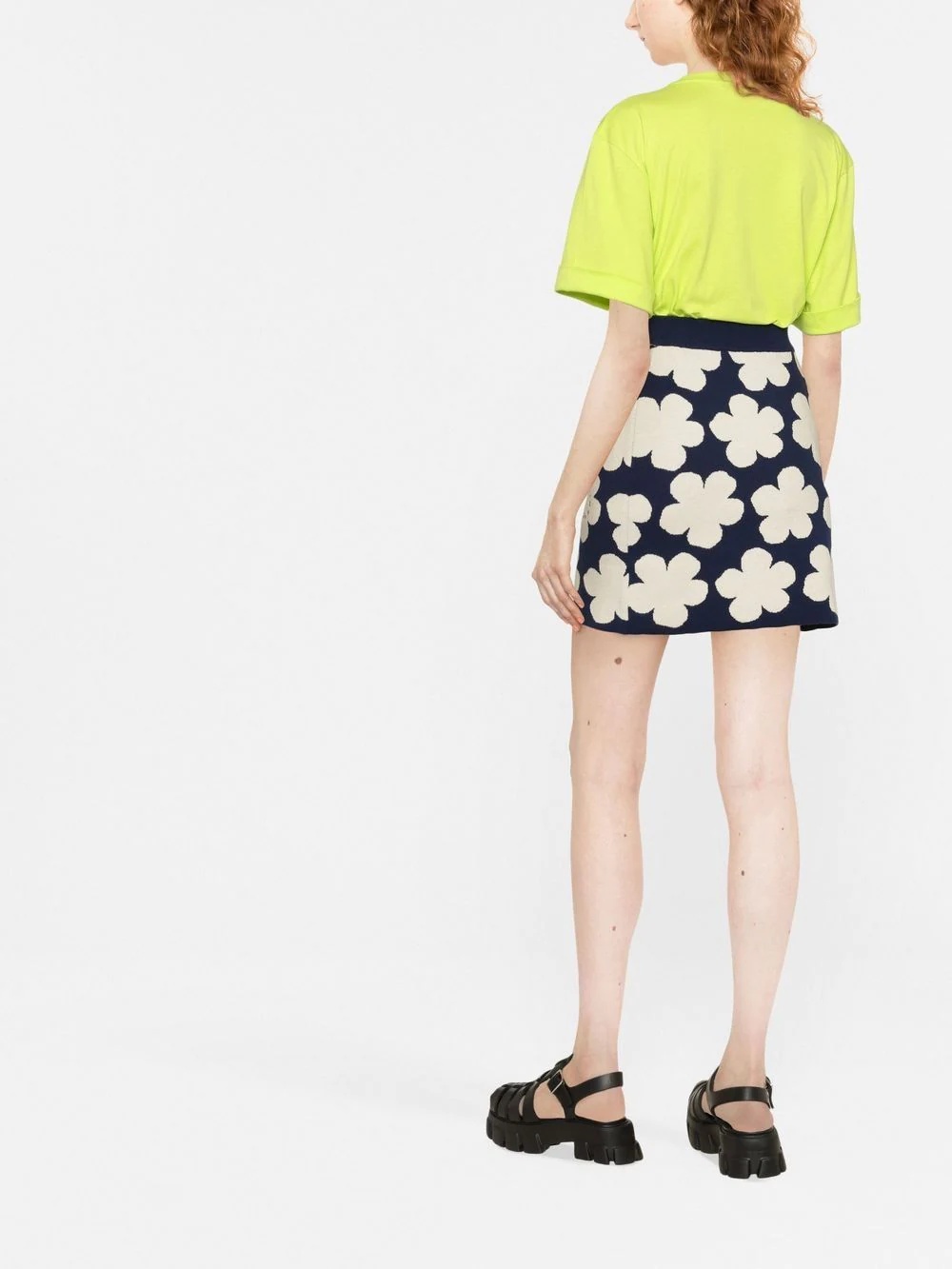 floral intarsia-knit skirt - 3