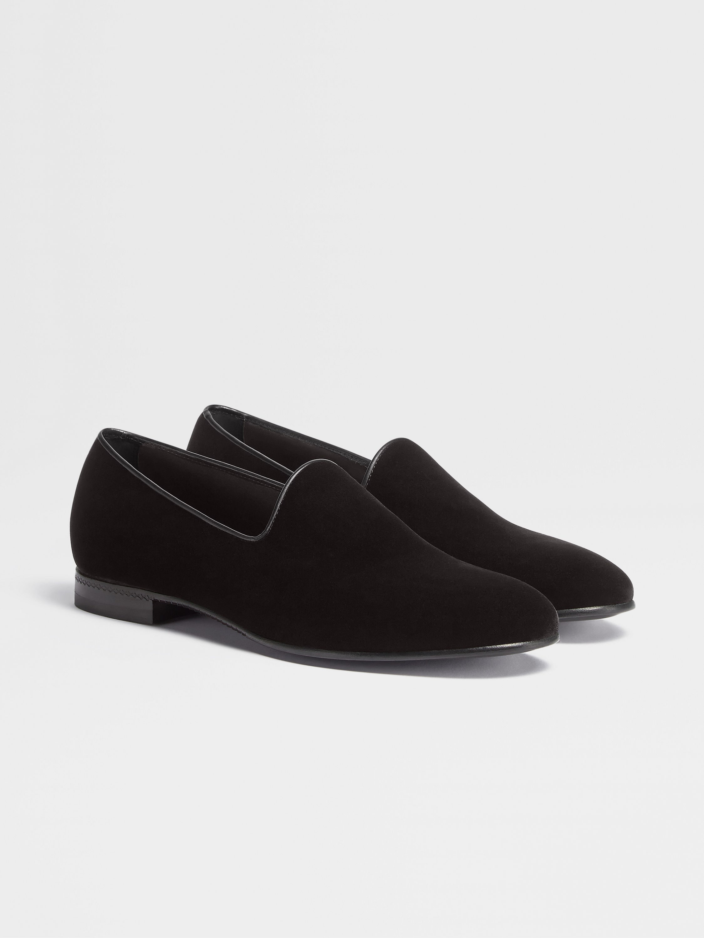 BLACK VELVET PALERMO SLIP ON LOAFERS - 3