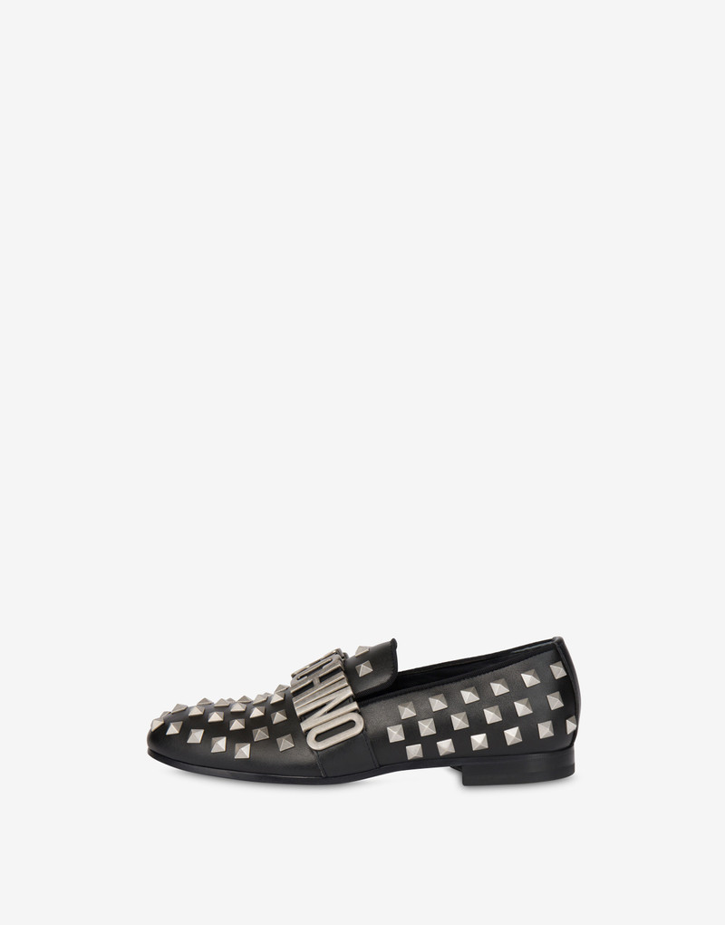 MAXI LETTERING LOAFERS WITH STUDS 2