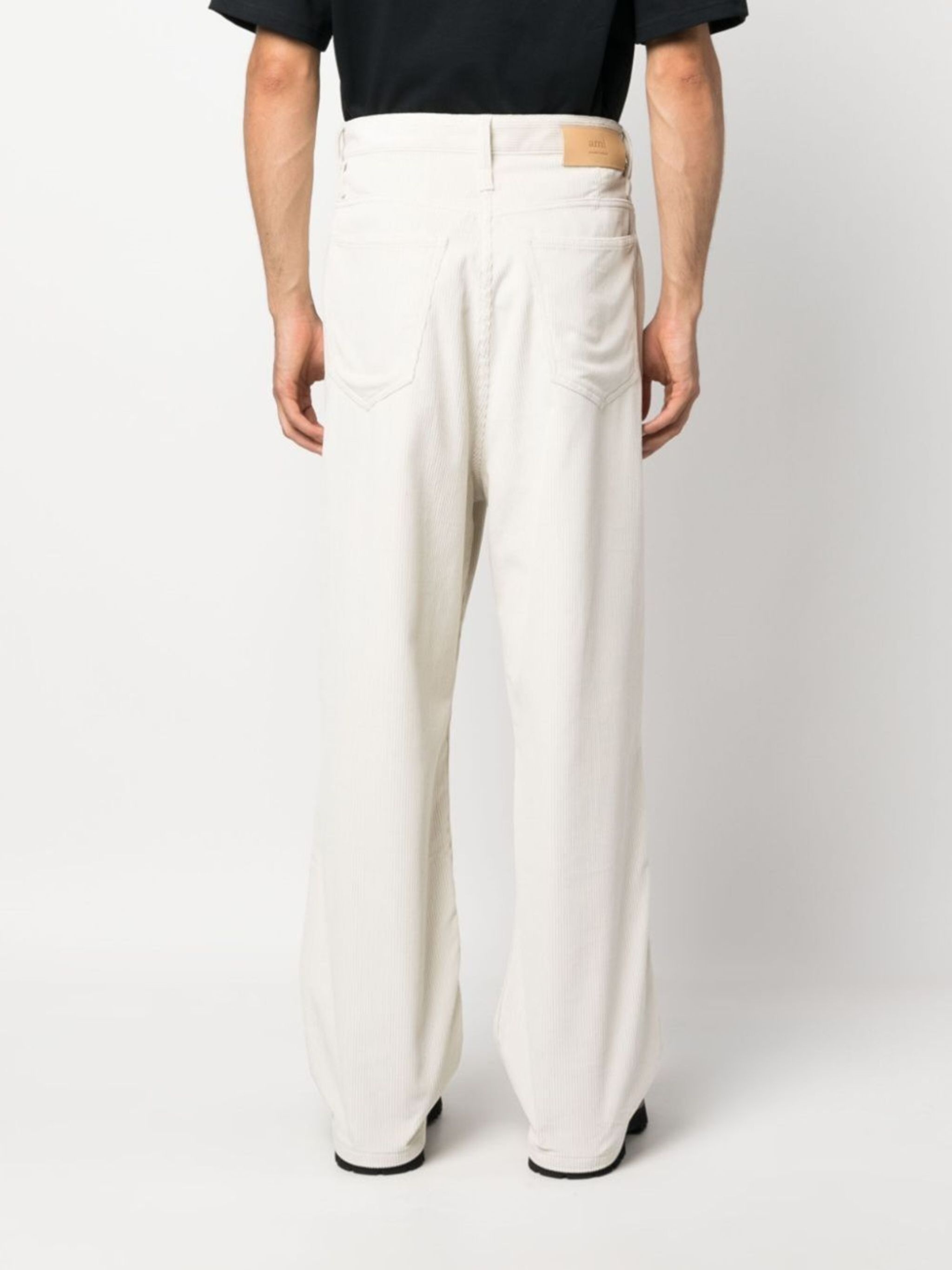 corduroy straight trousers - 4