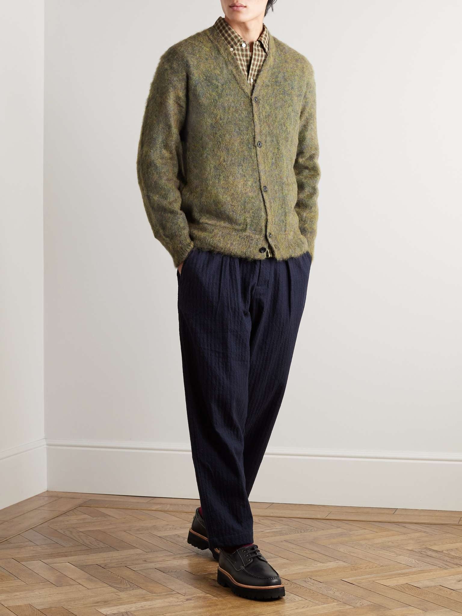BEAMS PLUS Mohair-Blend Cardigan | REVERSIBLE