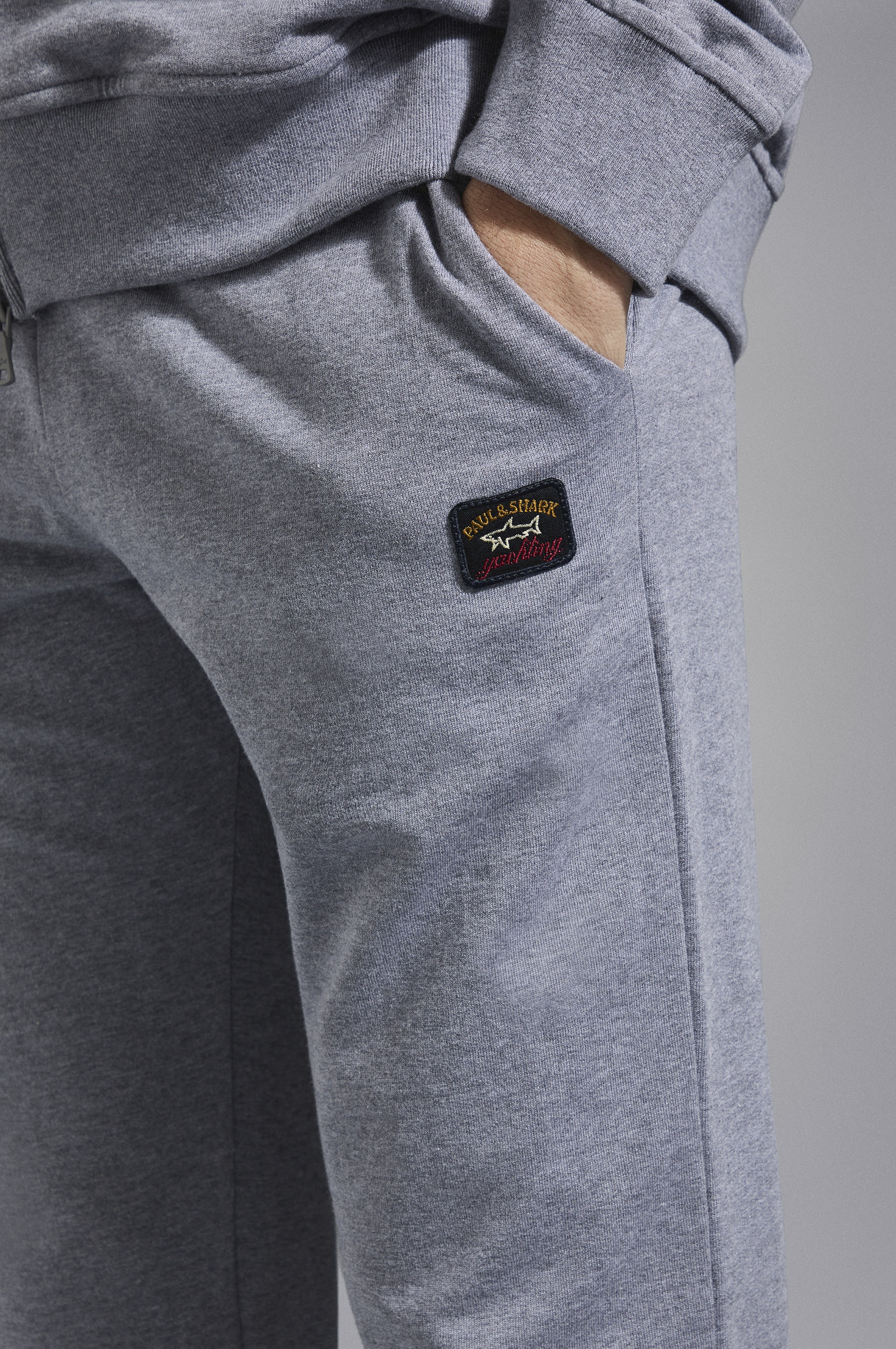 COTTON FULL ZIP TRACKSUIT WITH ICONIC BADGE - 5