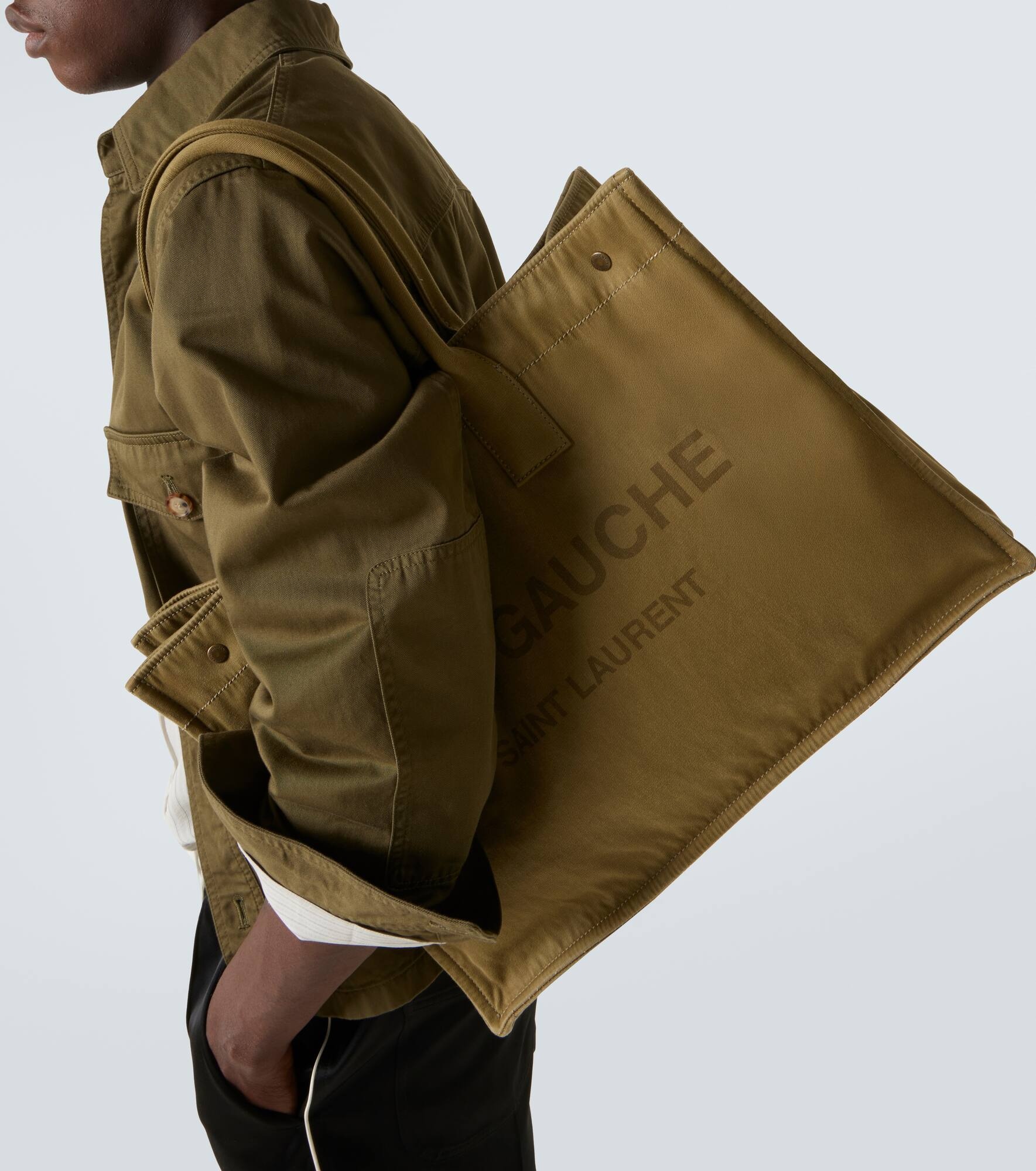 Rive Gauche Large canvas tote bag - 3