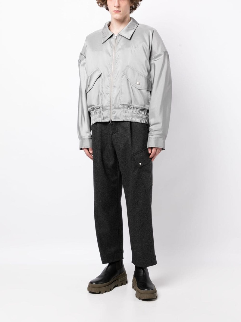 OAMC pleat-detail mid-rise cropped trousers outlook