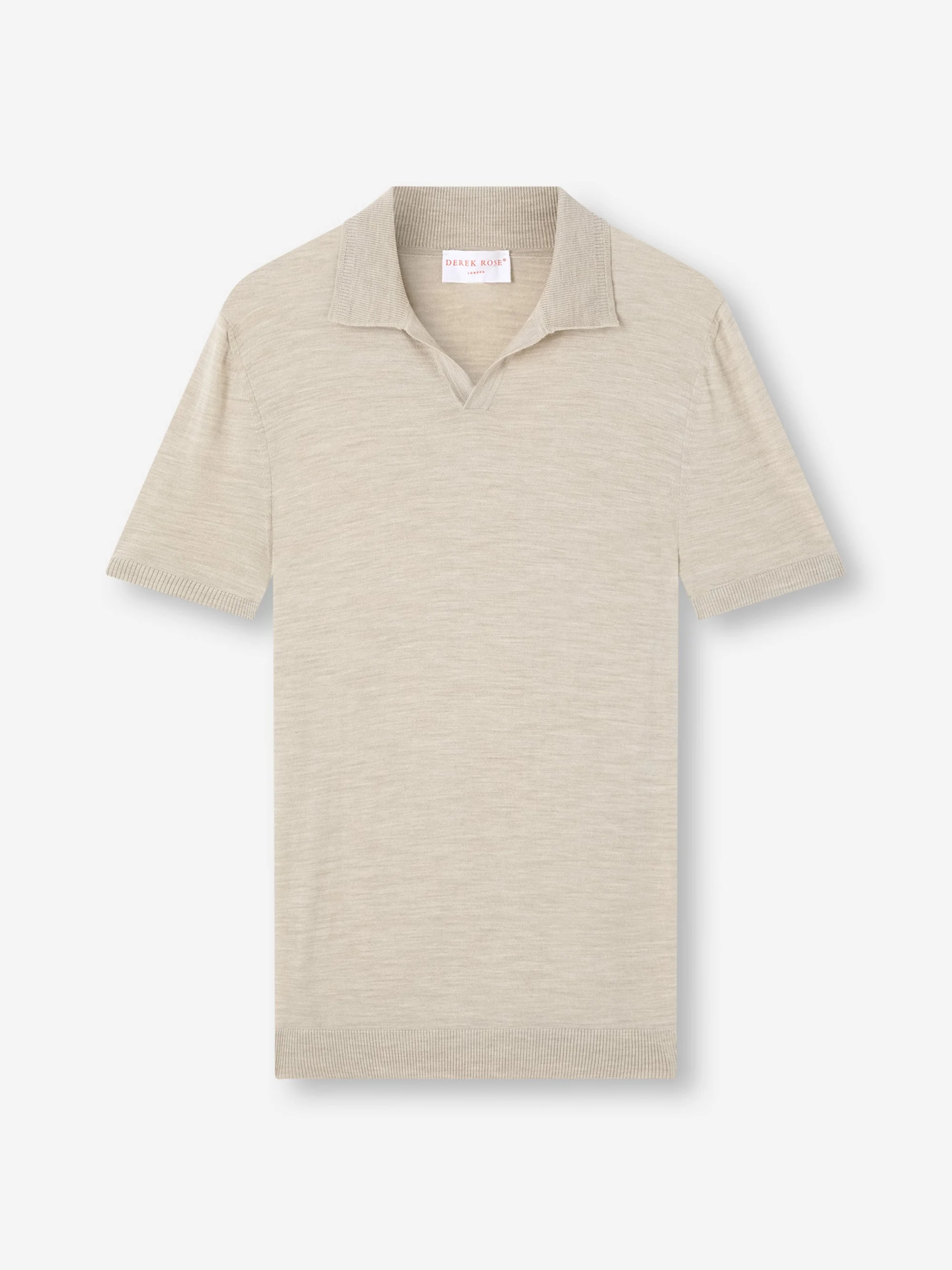 Men's Polo Shirt Orson Merino Wool Ecru - 1