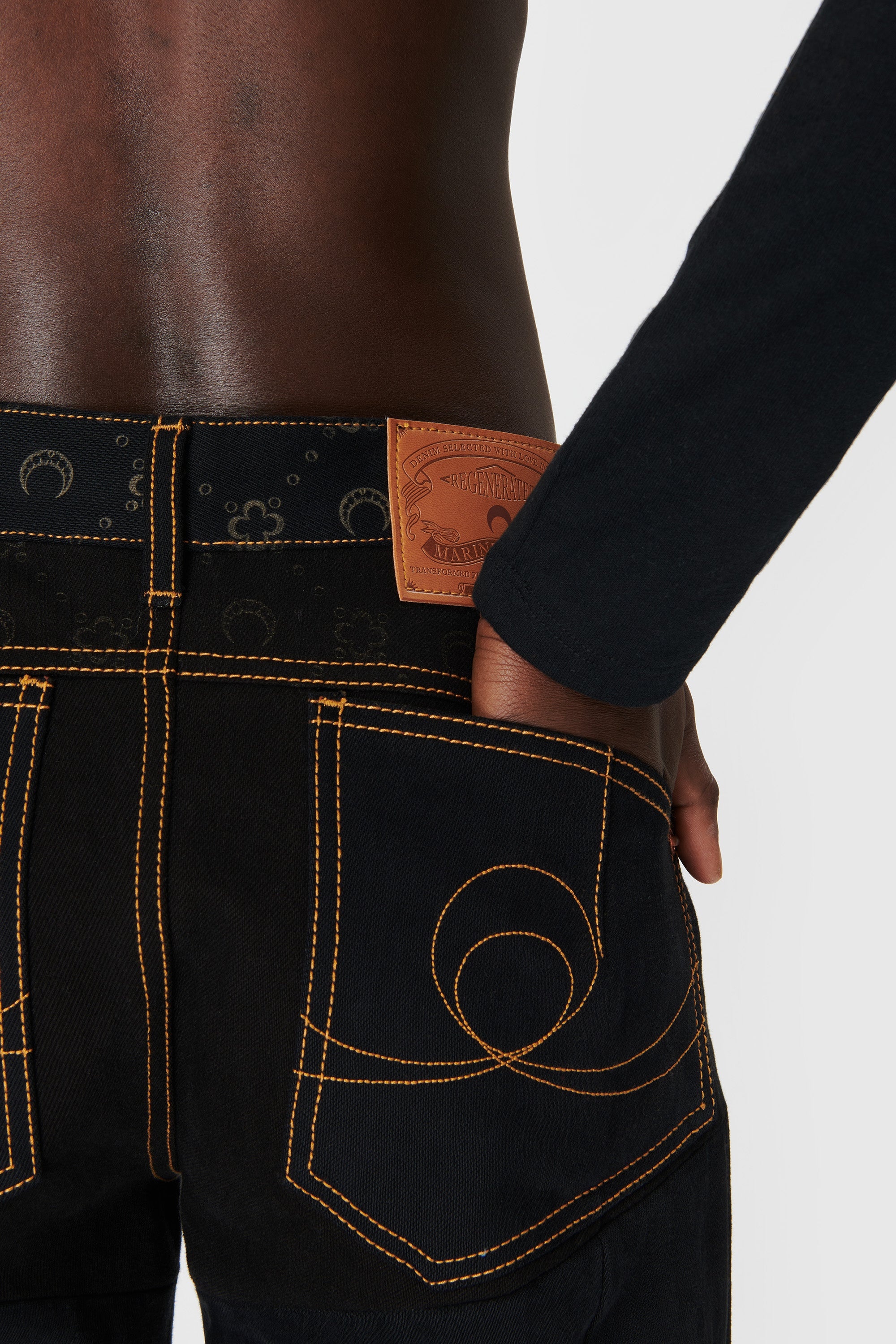 Regenerated Denim Flare Pants - 4