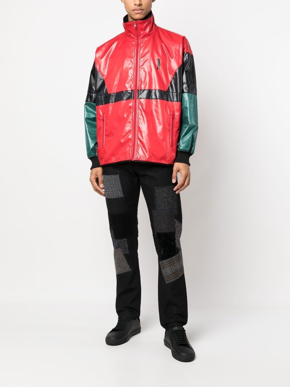 colour-block panelled windbreaker - 4
