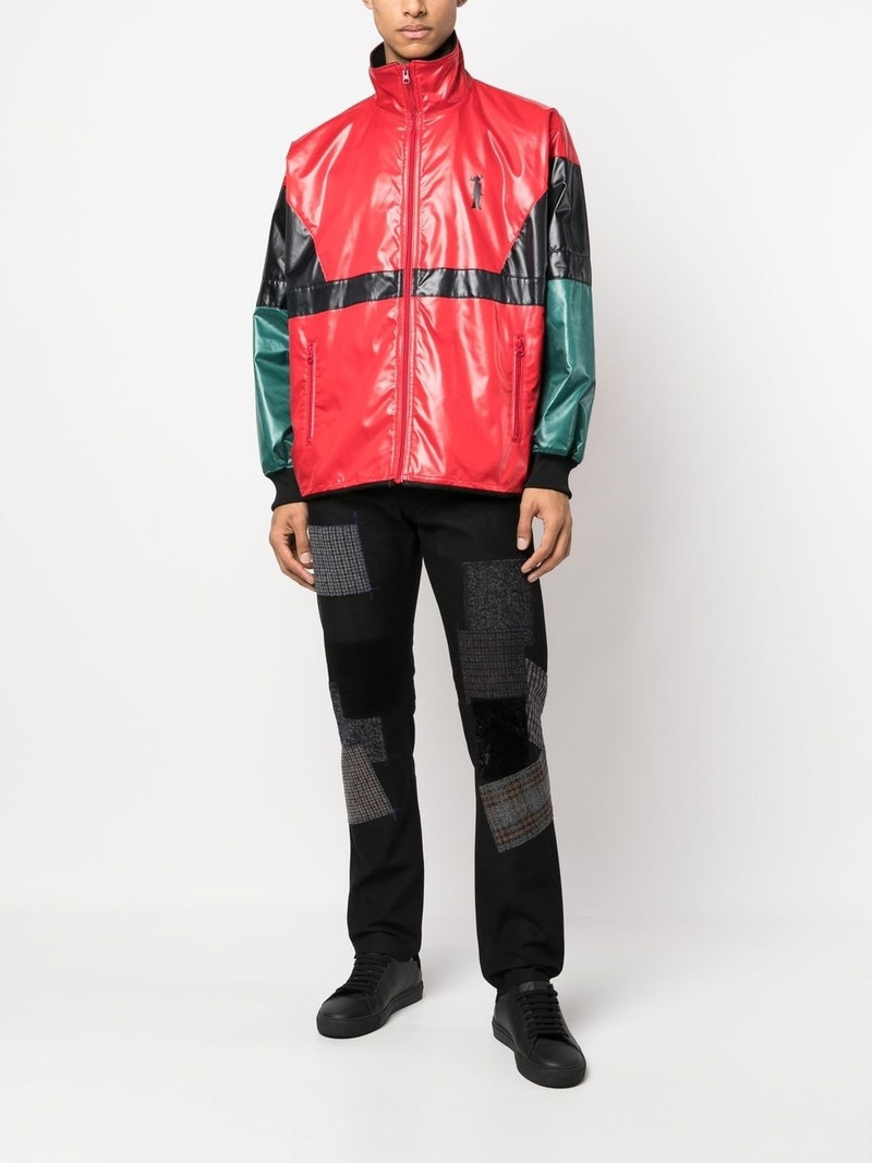 Junya Watanabe MAN colour-block panelled windbreaker outlook