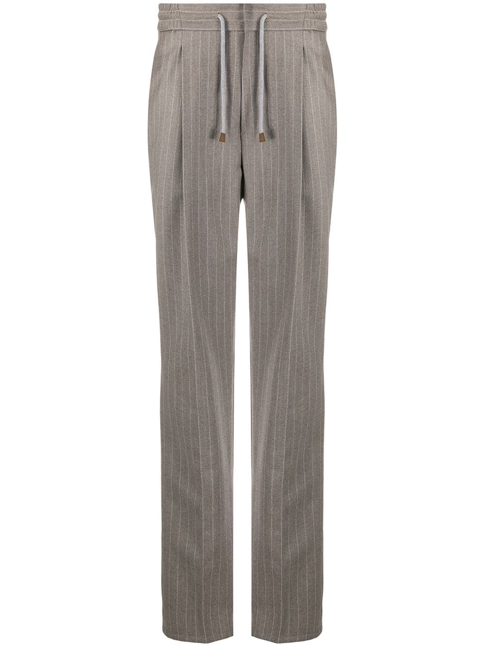 striped elasticated-waist trousers - 1