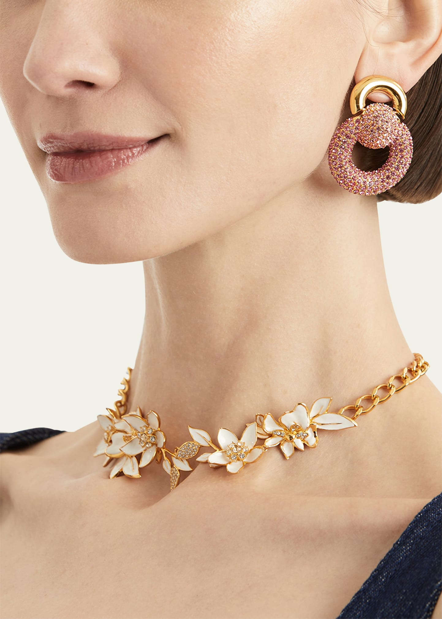 Rhinestone Drop Earrings - 2