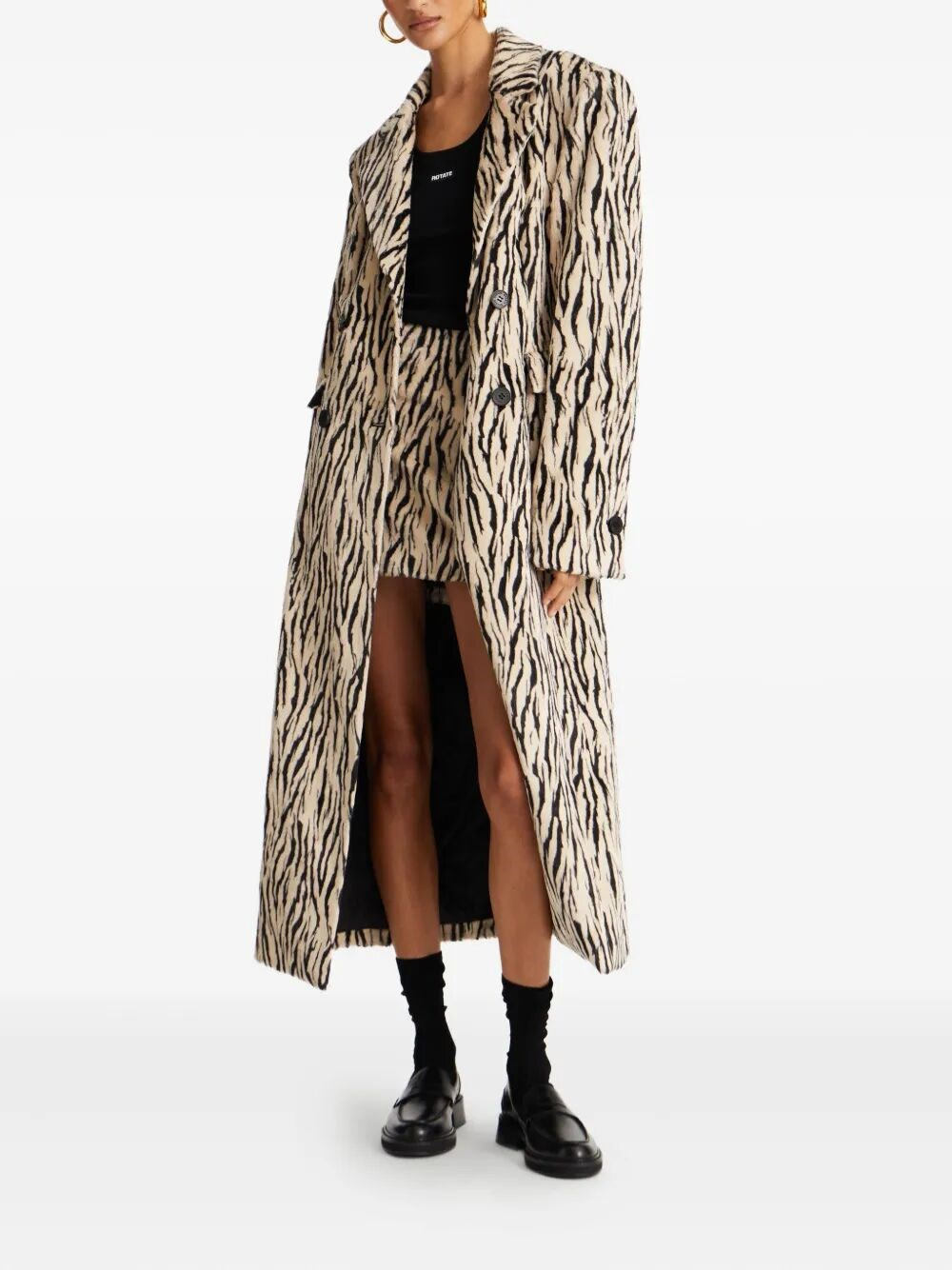 Printed Faux Fur Coat - 4