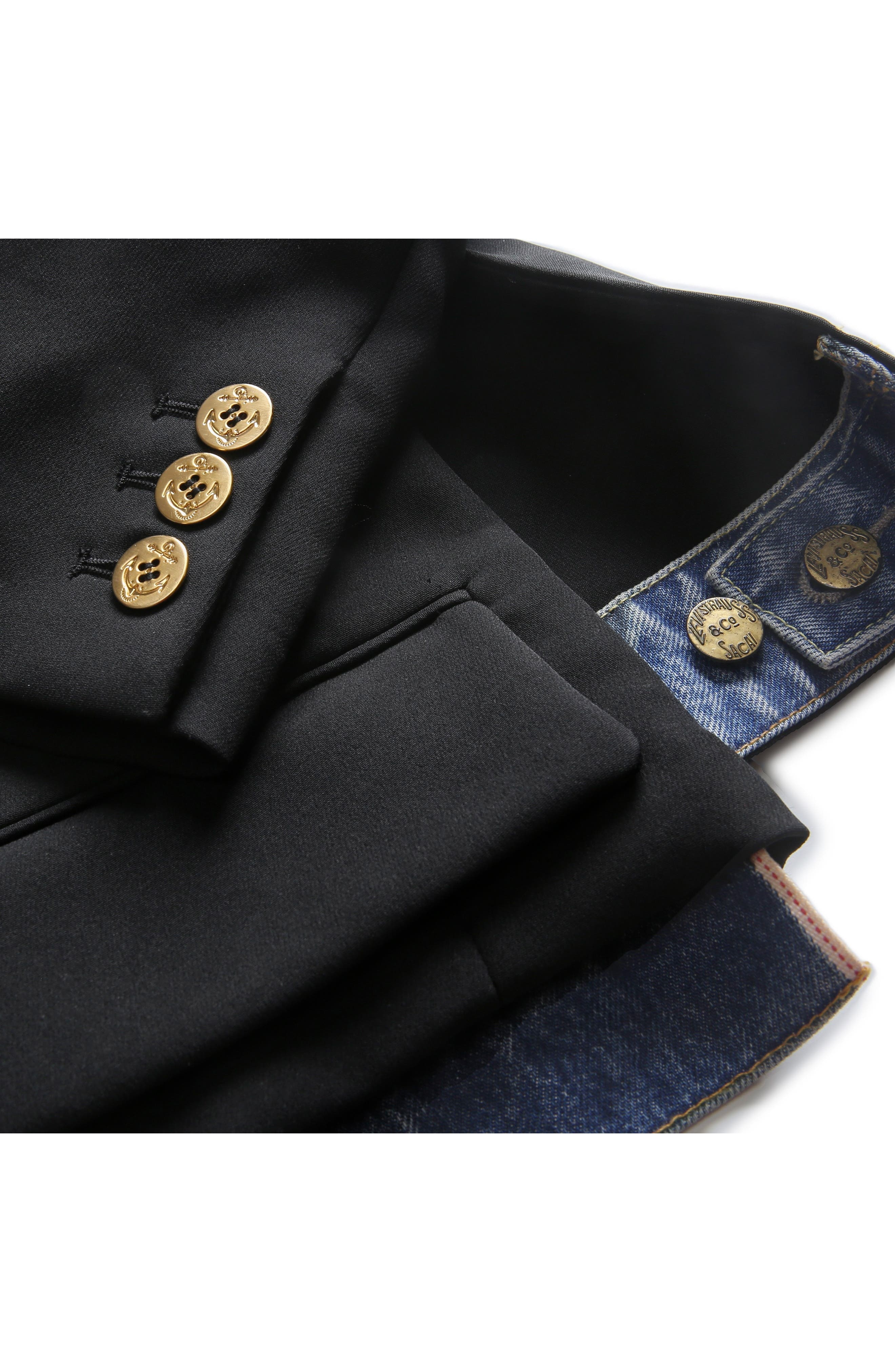 Sacai Gender Inclusive Levi's® Denim x Matelassé Twill Jacket in Black at Nordstrom - 3
