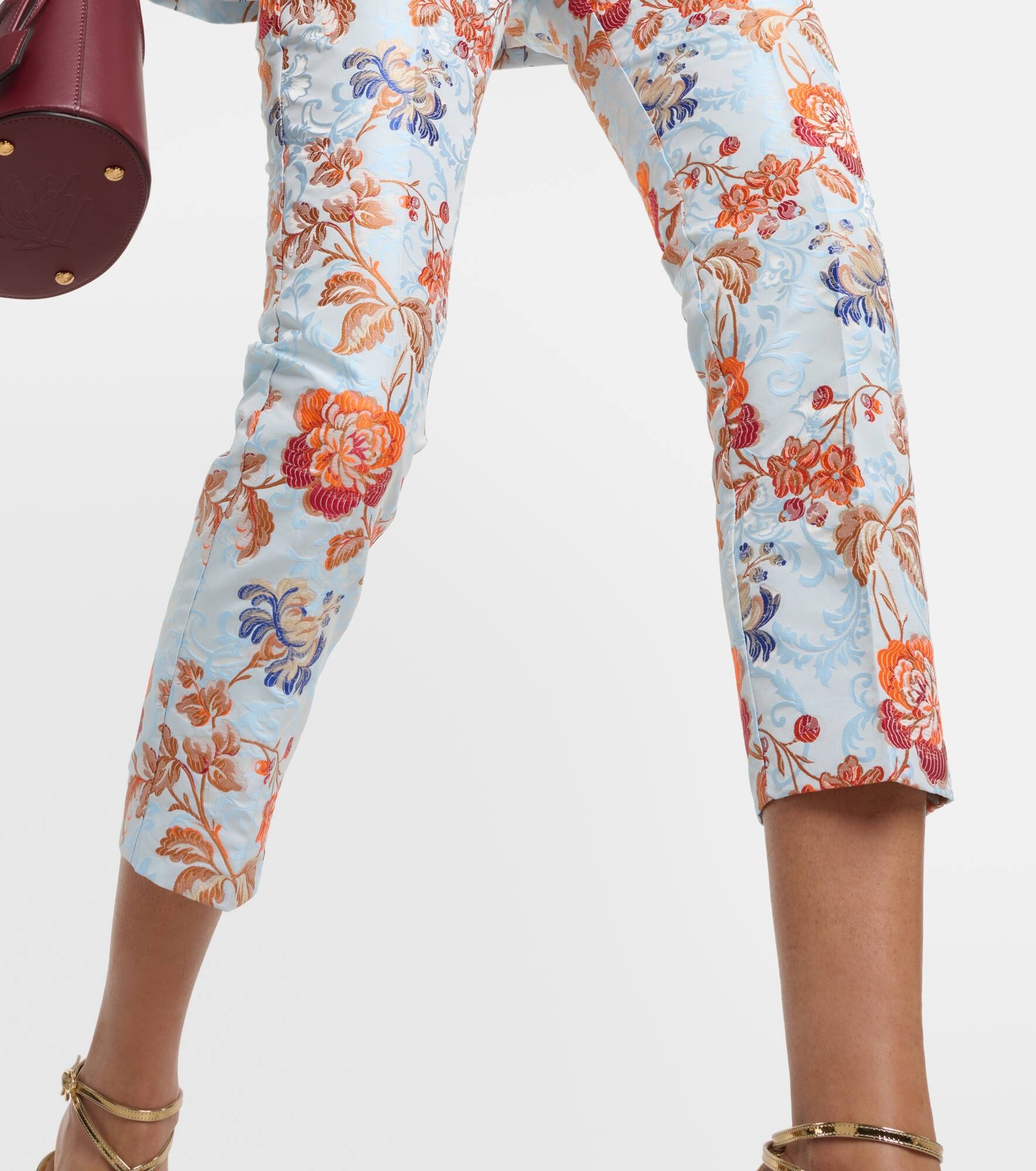 Floral jacquard pants - 5
