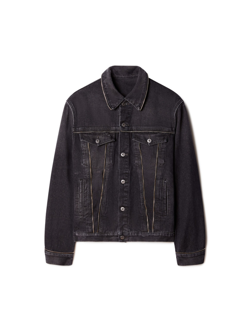 Arr Tab Zip Skate Denim Jkt Vintage Grey - 1