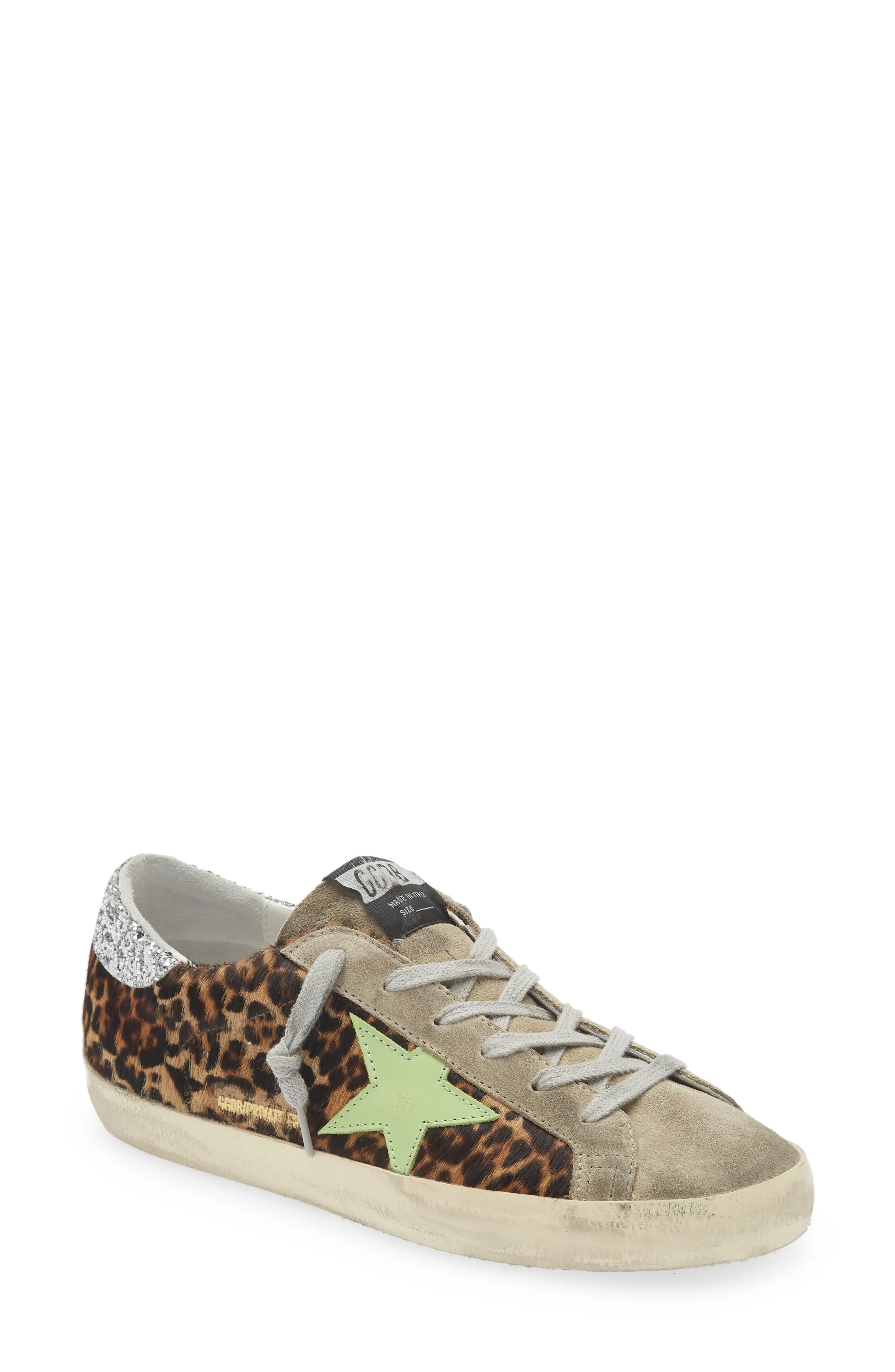 Super-Star Low Top Sneaker in Leo/Green/Taupe/Silver - 1