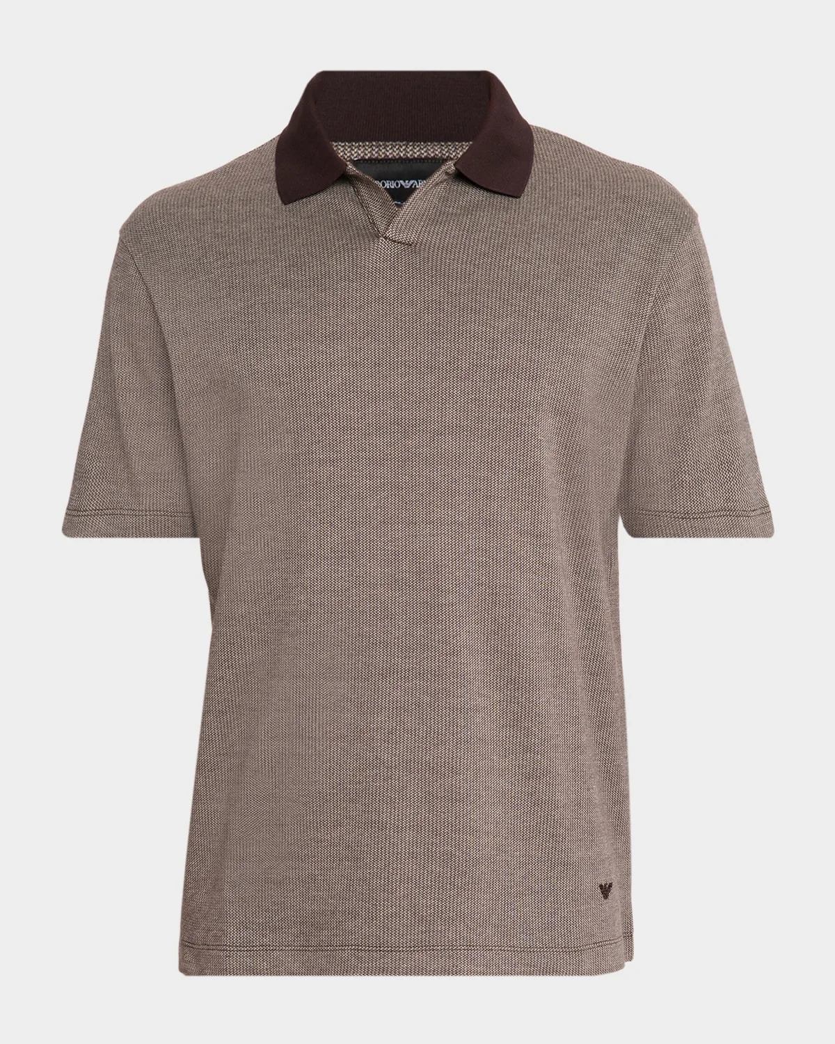 Men's Melange Short-Sleeve Polo Shirt - 1