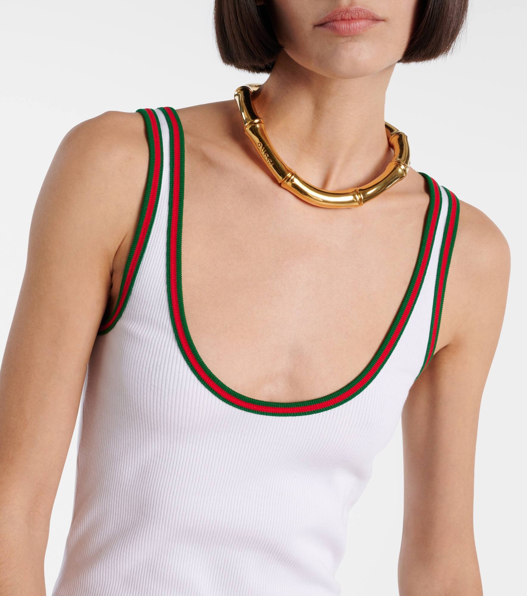 Ribbed-knit cotton tank top - 4