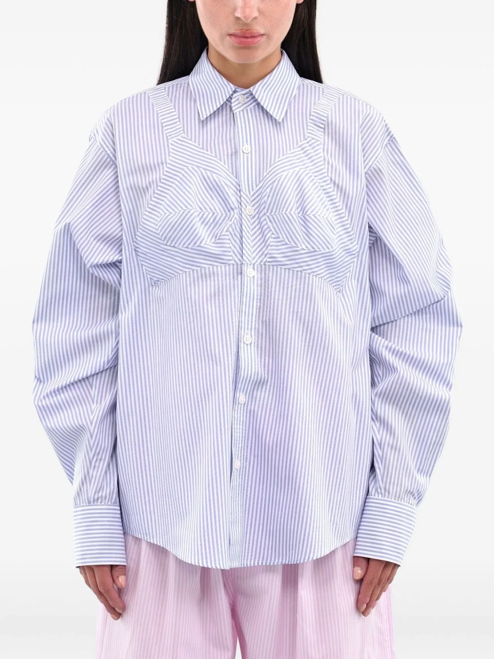 pinstripe shirt - 1
