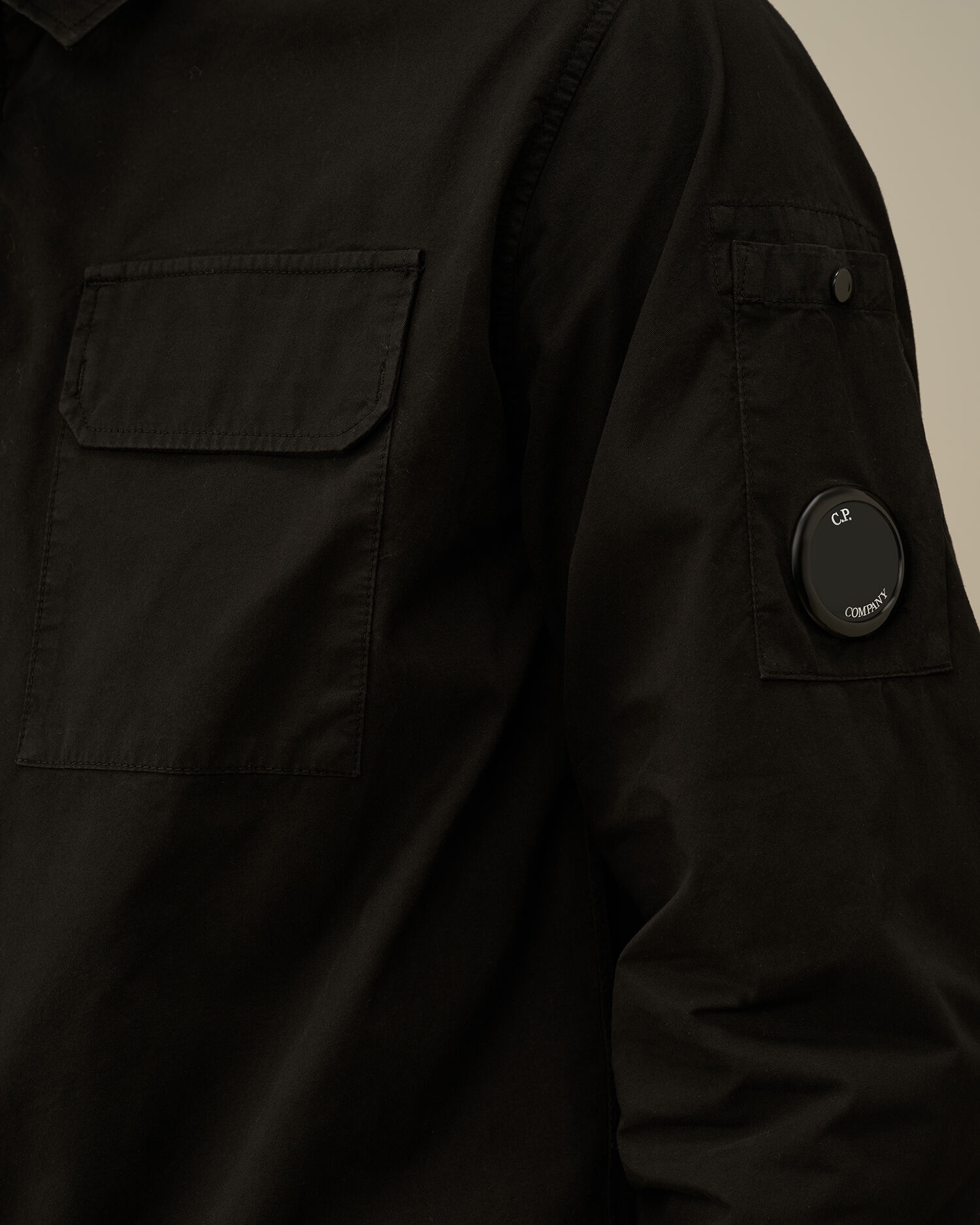 Organic Gabardine Zipped Overshirt - 4