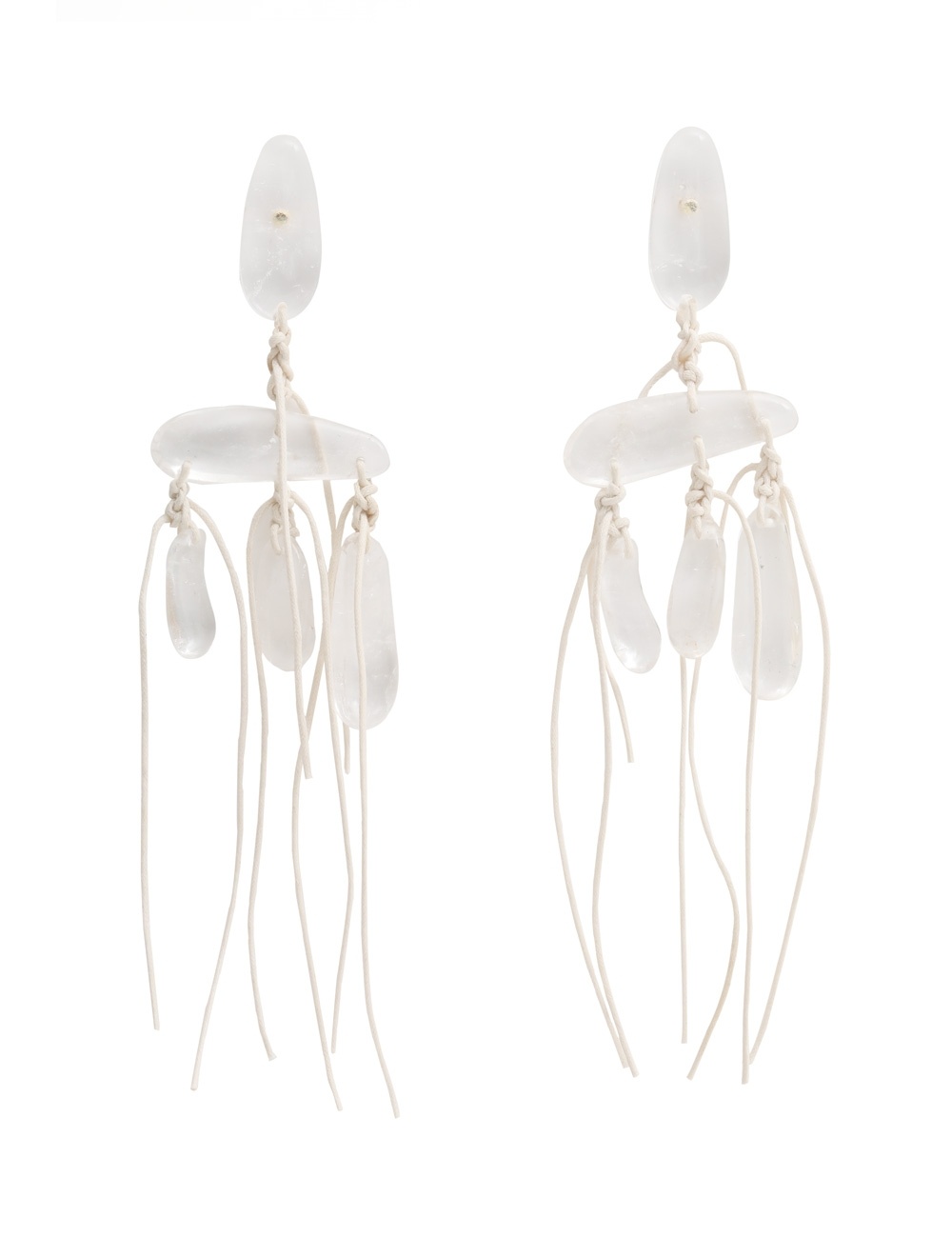 CRYSTAL TIED ROCKS EARRINGS - 1