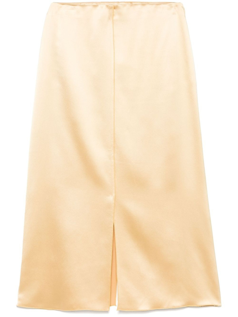 satined midi skirt 1