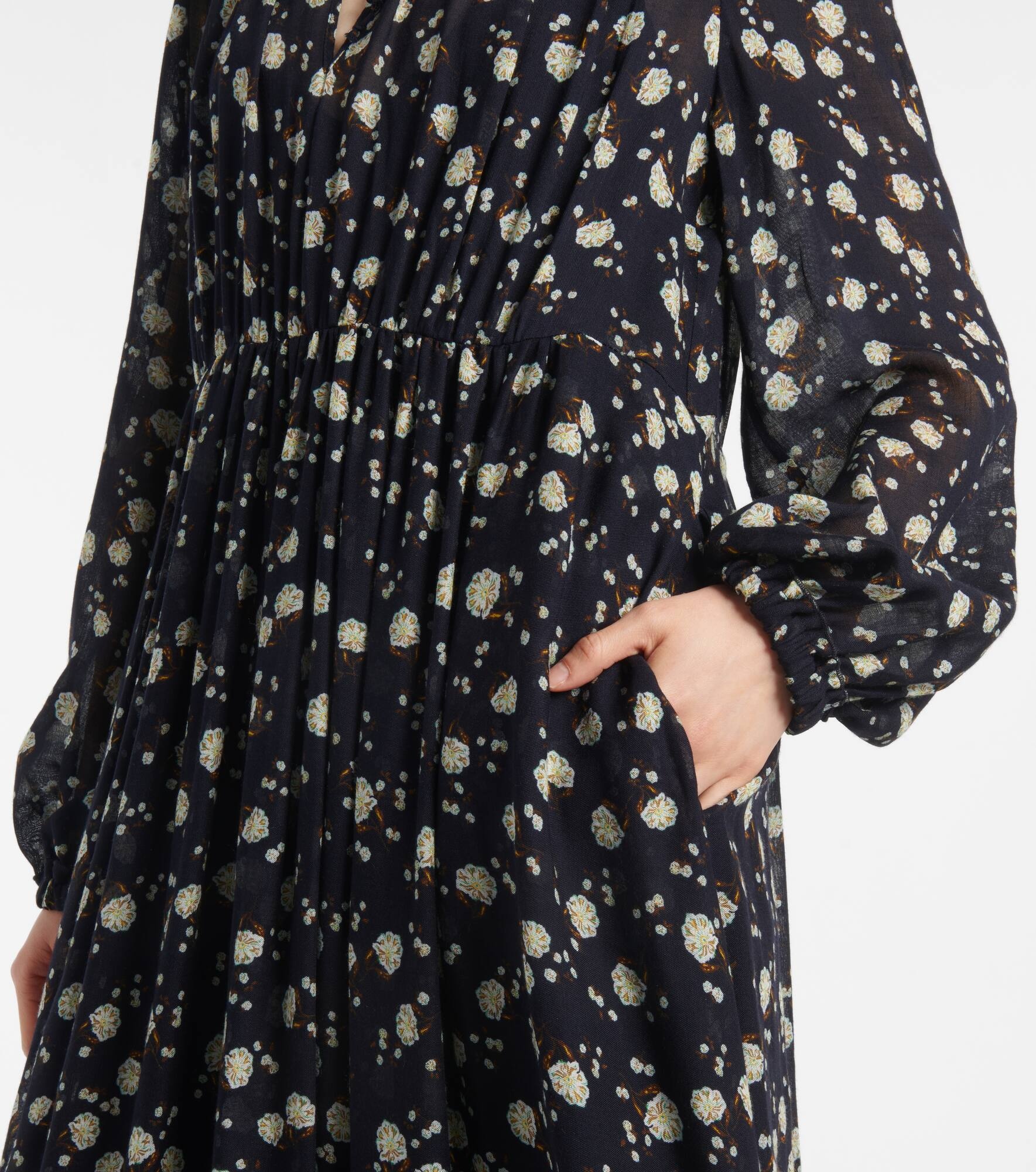 Floral Volumes printed maxi dress - 5