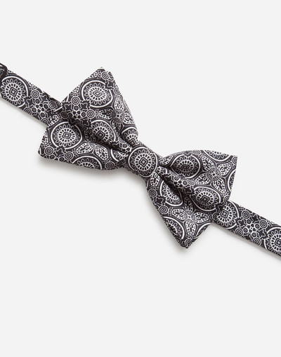 Dolce & Gabbana Silk bow tie with tie print outlook