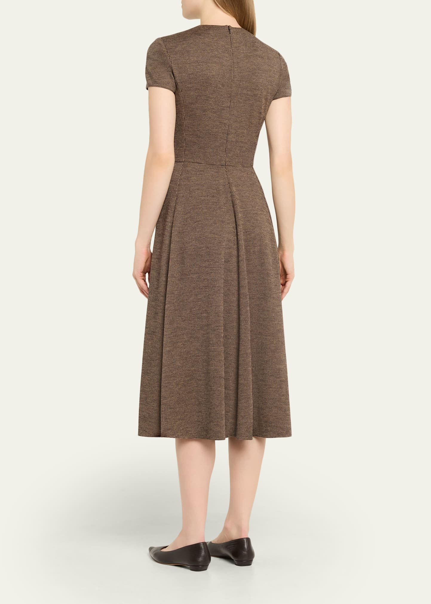 Margaret Tickweave Jersey Short-Sleeve Midi Dress - 3