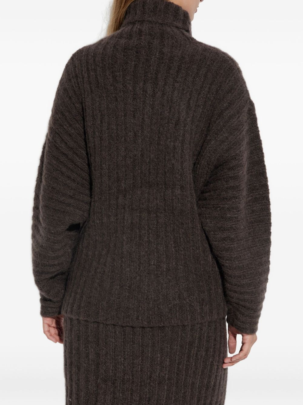 ribbed turtleneck sweater - 4
