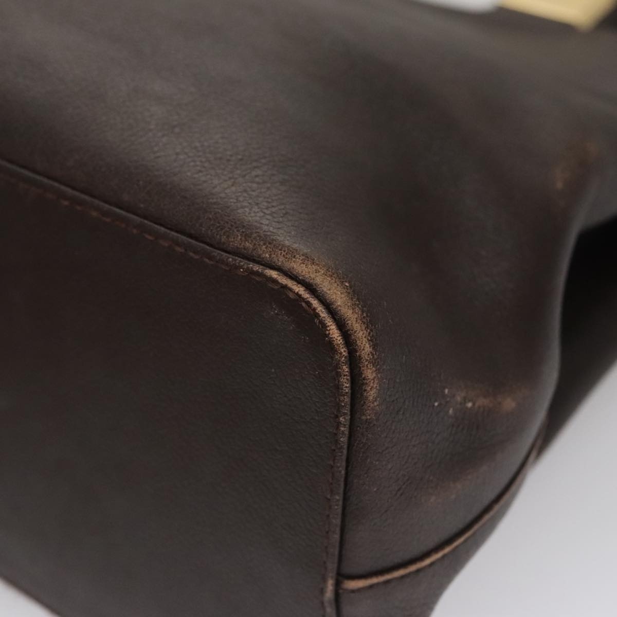 Burberry Hand Bag Leather Brown Gold - 8