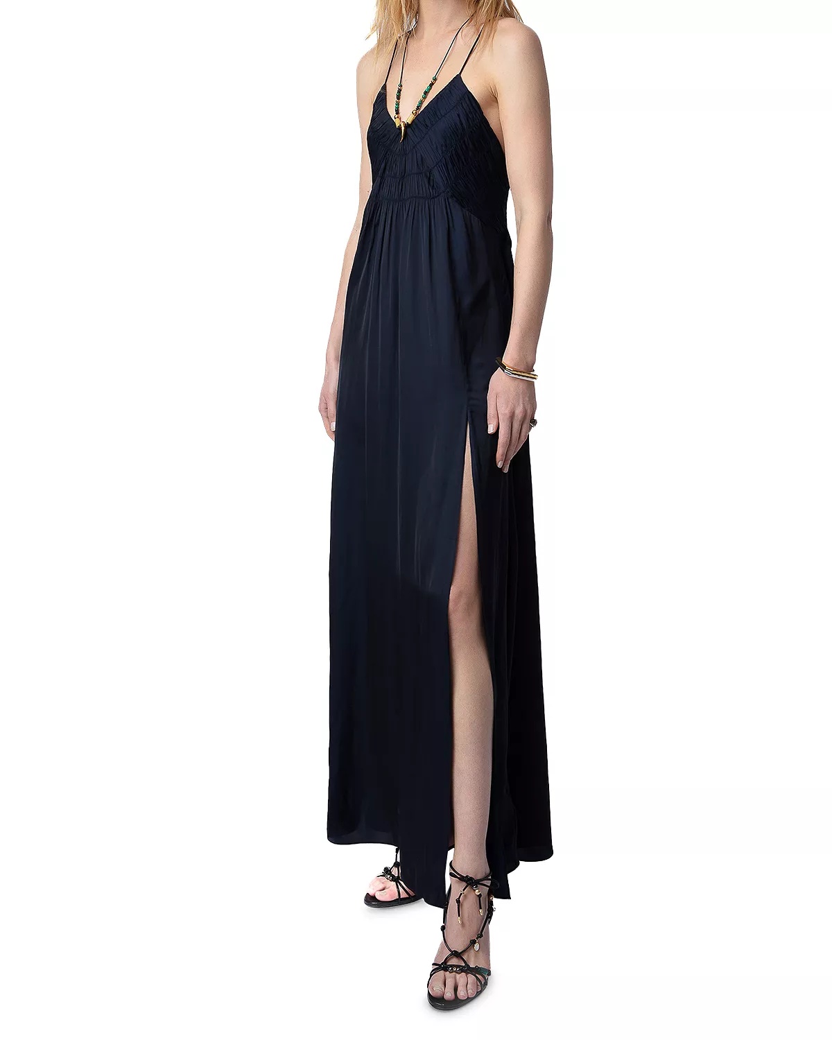 Rayonne Satin Maxi Dress - 4