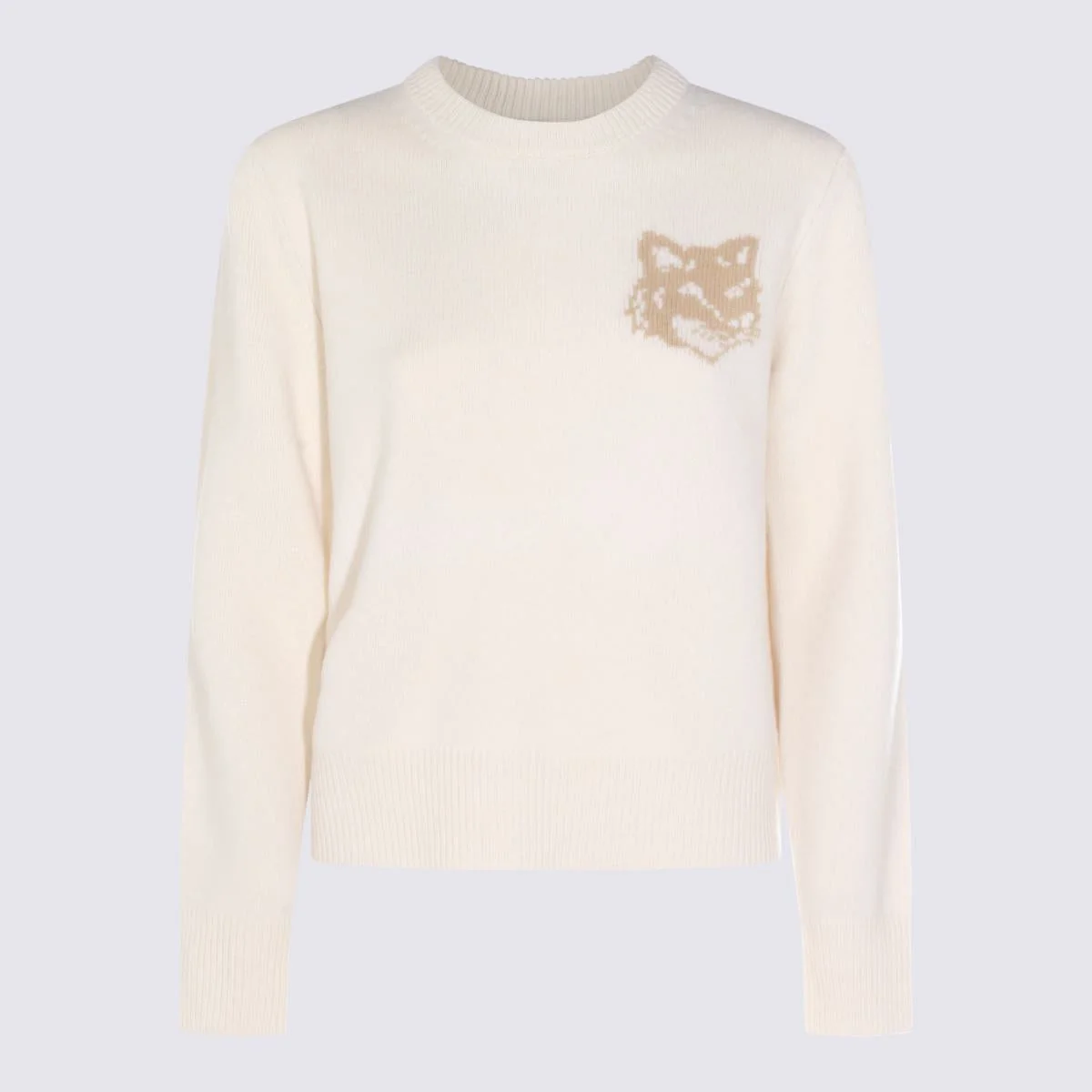 Maison Kitsuné Beige Wool Knitwear - 1